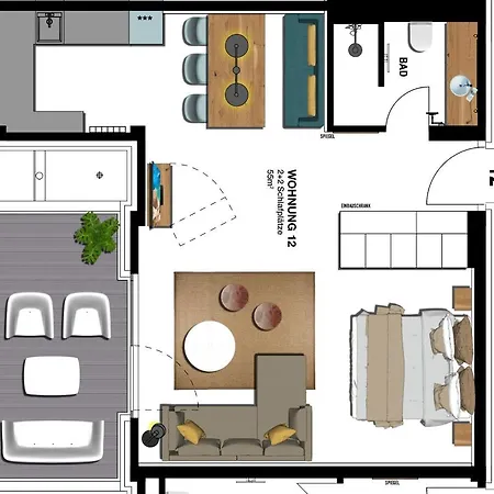 Seebruecke - 1-raum-appartement Mit Balkon S12 アパート *